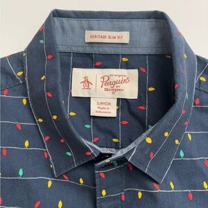 Original Penguin "Christmas in July" camp shirt size small